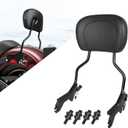AUFER Upright Passenger Backrest Sissy Bar With Back Rest Pad Docking Hardware Kits Compatible With For Harley Softail Low Rider FXLR FXLRS FXLRST Sport Glide FLSB Backrest 2018-Later