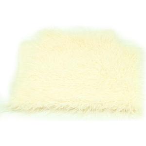 Newborn Photo Props Faux Fur Soft 29.5x19.7 inch Baby Boy Girl Photo Blanket Studio Backdrop Photo Mat White