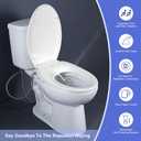 Non-Electric Toilet Seat with Bidet Fits Elongated Toilets