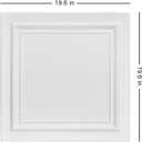 LA MAISON CEILINGS R24 Line Art Foam Glue-up Ceiling Tile (21.6 sq. ft./Case), Pack of 8, Plain White