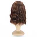 Ucubb Short Bob Wavy Wig with Bangs for Women Loose Curly Wig Look natural Shoulder Length Bob Wigs