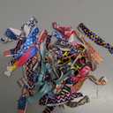 34 Pieces Elastics Hair Ties Ribbon Bulk No Crease Ponytail Holders Knotted Fold over Hair Bands for Women Girls