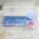 STORi Audrey Stackable Clear Bin Plastic Organizer Drawer | Organize Eyeshadow Palettes, Cosmetics, and Beauty Supplies on a Vanity | Made in USA