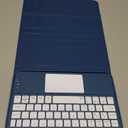 Harvopu Compatible for iPad 11th 10th Generation Case with Keyboard, Folio Cover with Pencil Holder, Multi-Touch Trackpad, 7 Color Backlit, Detachable Keyboard for iPad (A16) 11th/10th Gen (Navy Blue)