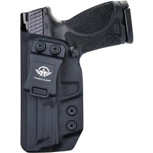 POLE.CRAFT M&P 2.0 Holster IWB Kydex Holster Fit: Smith & Wesson M&P 9mm M2.0 4"/4.25" Pistol with Thumb Safety - Inside Waistband Concealed - Cover Mag-Button - Widened Entrance - No Wear, No Jitter (Black, Left Hand Draw (IWB))