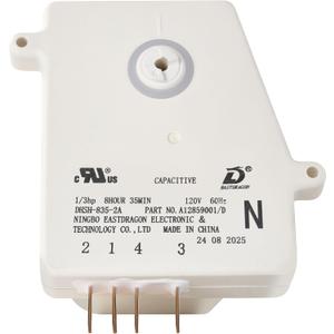 5304526183 Defrost Timer for Frigidaire Refrigerator  8hr 35min Fridge Defrost Timer - OEM Replacement A12859001/D, 5304522331, DHSH-835-2A - Compatible with FFTR1813, FFTR1835VS3, LFTR2045VF7