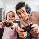 BENGOO G9000 Stereo Gaming Headset for PS4 PC Xbox One PS5 Controller, Noise Cancelling Over Ear Headphones with Mic, LED Light, 7.1 Surround Sound, Soft Memory Earmuffs for Nintendo Xbox Series X|S