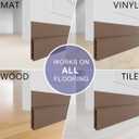 Door Draft Stopper,Adjustable Door Sweep for Bottom of Door,Silicone Weather Stripping Door Bottom Seal Blocker Air Noise,Under Door Gap Filler for Interior/Exterior Doors(Brown, 39inch)