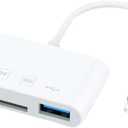 2 x 3-in-1 Multifunction OTG USB Type A, SD and MicroSD/SD to Lighnting Adapter for ipad,iPhone 12/12 mini/12 Pro/12 Pro Max, 13/13 mini/13 Pro/13 Pro Max,14/14 Pro/14 Pro Max/14