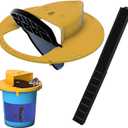 Mouse Trap Bucket Flip Lid, Auto-Reset Multi-Catch Bucket Mouse Trap Lid for 5 Gallon Bucket, Humane Indoor Outdoor Use, Detachable & Sturdy (Yellow)