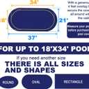 STARPYNG-Pool Cover,Above Ground Pool Solar Cover, Underground Pool Cover Protector with Drawstring Design, Easy to Install (Pool Size: 18X34FT, Cover Size: 21X37FT, Oval, Navy/Black,weve 7x7)