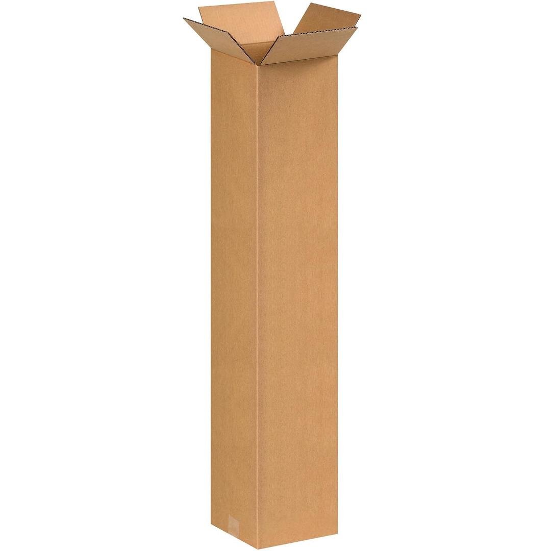 BOX USA Shipping Boxes Large 8"L x 8"W x 42"H 20-Pack, Cardboard Box for Shipping, Moving, Mailing, Packing, Packaging and Storage