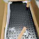 TORACK 2-Pack 12x24 inch Metal Pegboard Panels for Garage Wall, Tool Organizer Pegboard for Workbench, Workshop, Tool Storage Peg Board for Pegs(Black)