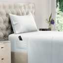 DREAMCARE Twin XL Sheet Sets  3pcs Cooling Sheets  up to 15 Deep Pocket Twin XL Sheets Set  Hotel Luxury Sheets & Pillowcases  Superior Softness 100% Fine Microfiber with Side Pocket  White