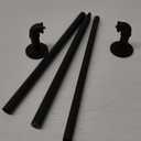 Zeerobee Curtain Rods for Windows 48 to 84, 1 Inch Industrial Wrap Around Black Curtain Rod, Indoor/Outdoor Room Divider Adjustable Drapery Pole, 48"-86"