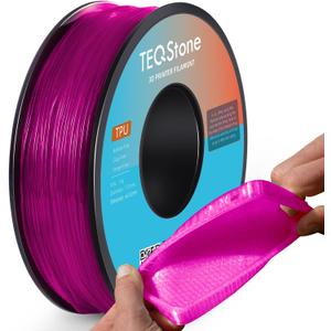 TPU Filament 1.75mm 1Kg Pink Spool 95A Flexible Soft 3D Printer Filament Consistent Diameter +/-0.03mm in Vacuum Package