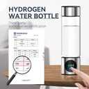 Hydrogen Water Bottle 460 ML with Nasal Cannula SPE&PEM Technique Hydrogen Water Generator-3000PPB+ with The Third Test Certificate with LCD Display