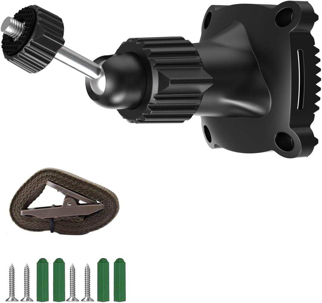 Trail Camera Mount Bracket with 1/4 inch Threaded Insert, 90°Vertical & 360°Horizontal Adjustable Game Camera Mount for Outdoor Hunting Gear Accessory