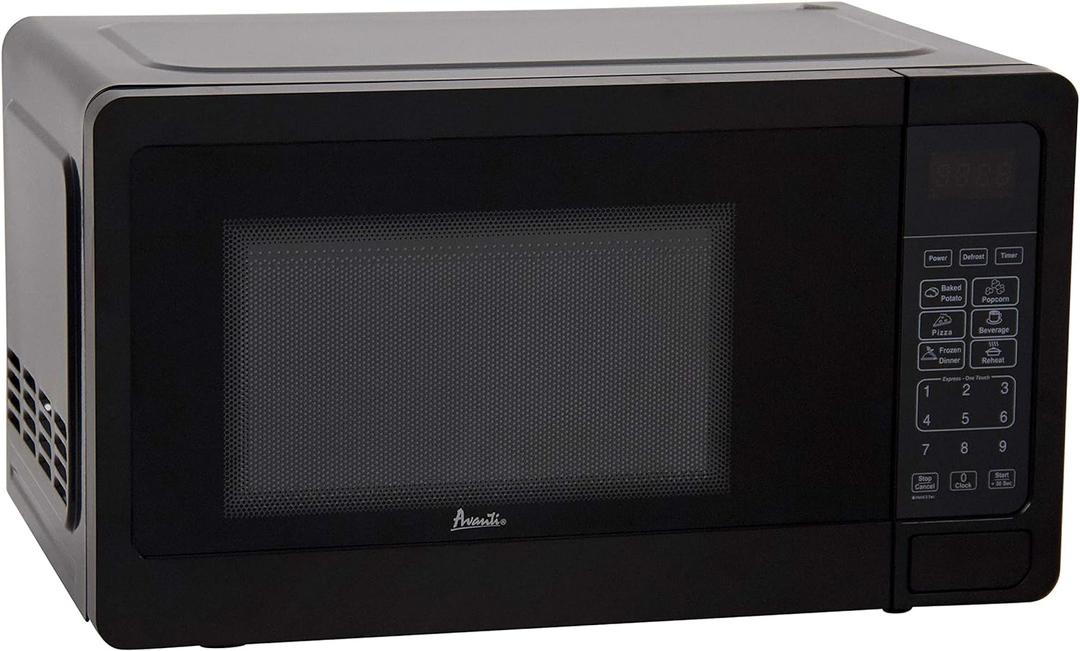 Avanti MT7V1B Microwave Oven 700-Watts Compact with 6 Pre Cooking Settings, Speed Defrost, Electronic Control Panel and Glass Turntable, 0.7-Cu.Ft, Black