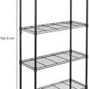 Amazon Basics 5-Shelf Adjustable Heavy Duty Steel Wire Storage Shelves for Garage, Kitchen, Easy Assembly, 36" x 14" x 72", Black | Heavy Duty, Adjustable, for Kitchen, Garage, Shelving Organizer