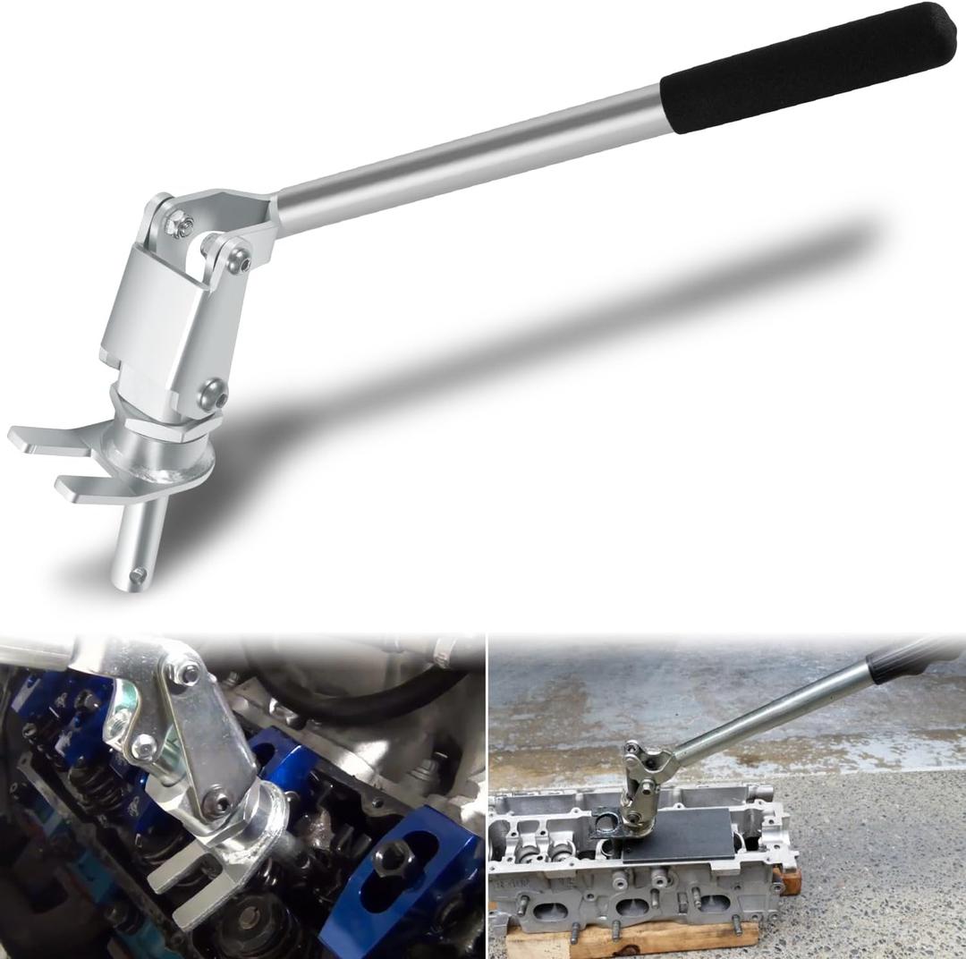 66784 Stud Mount Valve Spring Compressor Removal Tool Remove & Install Valve Springs & Retainers Fit For All 3/8'' & 7/16'' Rocker Studs