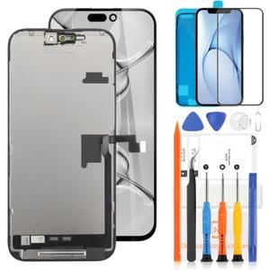 TFT for iPhone 16 Pro Max LCD Display for iPhone 16 Pro Max Screen Replacemet for iPhone 16 Pro Max A3296, A3084, A3295, A3297 Touch Screen Digitizer Display Assembly with Tools,Tempered Glass
