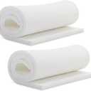 Frienda 2 Pcs Upholstery Foam 1" x 24" x 72" High Density Cushion White Polyurethane Craft Foam Padding for Seat Replacement DIY Projects Chairs Headboards Sofas Home