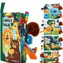 hahaland Baby Books 0-6 Months,Infant Tummy Time Toy Sensory Toys 6 to 12 Months Touch Feel Book Travel Toy Gifts for Boy Girl 0-3 Month Baby Shower Birthday Easter Basket Stuffers (Single)