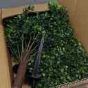 27.5" Artificial Boxwood Topiary Ball Tree, Set of 2 Fake Bushes Shrubs with Ground Spike, UV Resistant Faux Evergreen Boxwood Trees for Front Porch Planters Outdoor Garden Decor