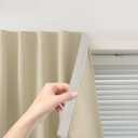 Self Adhesive Portable Blackout Curtains for Bedroom Easy to Install Window Thermal Lnsulated Kitchen Room Darkening Small Window Curtains, Cortinas Para Cuarto, 35"W X 59"L, Beige, 1 Panel