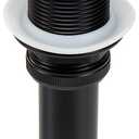 NearMoon Bath Pop up Drain, Brass Sink Drain Strainer for Bathroom Assembly Stopper Vessel Sink, Anti-Clogging (Without Overflow, Matte Black)