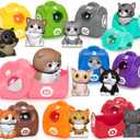 Learning Toys for 1 2 3 Year Old Boys Girls, 20 Pcs Cat Toys for Toddlers 1-3, Kitten Finger Puppet Games, Counting Matching Sorting Motor Educational Playset, Gifts for Baby Toddlers Age 12-18 Months