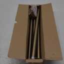 Warm Gold Curtain Rods for Windows 28 to 48 Inches Adjustable Length Heavy Duty 1" Diameter Brass Window Curtain Rod with Solid Metal Finials for Outdoor Farmhouse Bedroom Kitchen Living Room