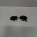 livho 2025 Trendy Oval Sunglasses - Stylish Polarized Shades for Everyday - Retro Metal Frames (Grey/Gold)