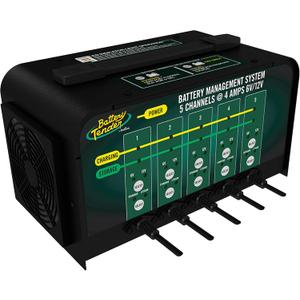 Battery Tender 5 Bank Multibank Charger - 20 AMP (4 AMPs Per Bank) - Selectable 12V / 6V - Smart and Switchable 12V Multi Battery Charger and Maintainer for Automotive and Marine - 021-0133-DL-WH
