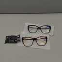 CCVOO Trendy Reading Glasses for Women, Oversized Blue Light Readers, Cheaters Eyeglasses, Stylish Square Cat Eye Glasses (Black + Tortoise)