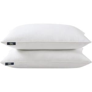 Serta White Feather Size Set of 2 Packs Hotel Collection Hypoallergenic Soft/Medium Side, Stomach or Back Sleepers Bed Pillows, King(2 Pack), 2 Count