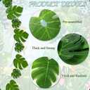 GuassLee Hawaiian Tropical Party Decoration String Lights-40 LED Monstera Leaf String Lights for Luau Aloha Jungle Themed Party Decorations Supplies (1 pc)