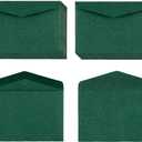 120 Pack Mini Envelopes Christmas Red and Green Envelopes Self-Adhesive Kraft Paper Tiny Pockets for Holiday Small Gift Cards Invitations Business Notes(4.13"×2.76") (Green)