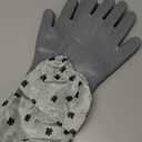 Pet Grooming Gloves Pet Hair Remover Cat, Dog Washing Gloves Silicone Heat Resistant Cleaning Gloves with High-Density Teeth Grooming Gloves for Dogs, Cats, Horses, Rabbits (1 Pair - Gray)