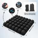 Sodurue Travel Cushion Airplane Seat,Airplane Cushion for Long Flight,Press-Type Inflatable Wheelchair Seat Cushion,42 Airbags for Car,Office,Stadium,Ergonomic Comfort Support Pressure Relief-Black