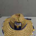 Corona Extra Sun Hat, Adult Large Wide Brim Straw Lifeguard Cap for Men and Women, Beach and Pool Accessories (Stripes)