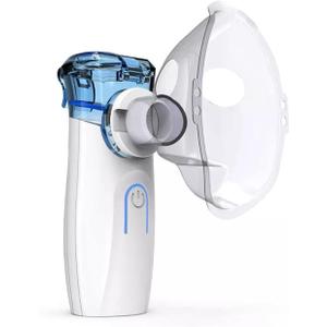 Portable Nebulizer, Handheld Mesh Nebulizers Cool Mist Steam Inhaler for Moisture, USB/Battery Operated Mini Nebulizer Machine for Home Office Travel Use