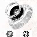 JR.DM Diamond Bands with Bling Case Women ONLY Compatible with Samsung Galaxy Watch 7/6 40mm 44mm, 20mm watch band with Protective Cover Bumper Silver Gold Luxury Metal Bracelet Replacement Strap