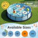 AHEONLAR 21FT Round Pool Liner Pad, 400G/M Extra Thick Black Pool Pads for Above Ground Pool, Heavy Duty Pool Liner Pad Geotextile Material Pool Liner Puncture-Proof Pool Bottom Padding(21'Round)