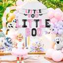 Pink Halloween Little Boo Balloon Little Boo Banner Ghost Balloons for Baby Shower Birthday Party Halloween Party Decoration