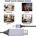 [Apple MFi Certified] Lightning to HDMI Cable Adapter for iPhone,1080P Lightning to HDMI Digital AV Adapter HDTV Cord Compatible with iPhone 14 13 12 11 Pro Max XS XR X 8 to TV Projector Monitor