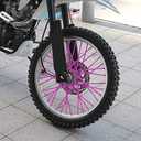 72 PCS Universal Spoke Skins Motorcycle Dirt Bikes Colorful Protective Trim Wrap Cover Wheel Guard for Yamaha Kawasaki Suzuki(Purple)