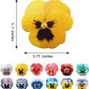5 x 48 Pcs Edible Flowers Cupcake Toppers Small Pastel Flowers Cake Toppers Edible Wafer Pansies for Baby Shower Kids Birthday Party Wedding Food Decorations Mixed Color