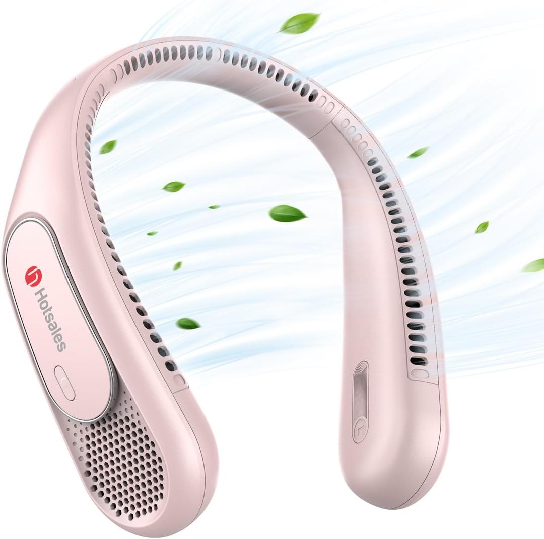 Neck Fan, Hands Free Bladeless Neck Fans Portable Rechargeable, 6000 mAh Battery Operated Wearable Personal Fan, Cooling Neck Fan, 3 Speeds, USB Fan Gifts for Men, Women, Travel, Outdoor